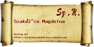 Szakács Magdolna névjegykártya